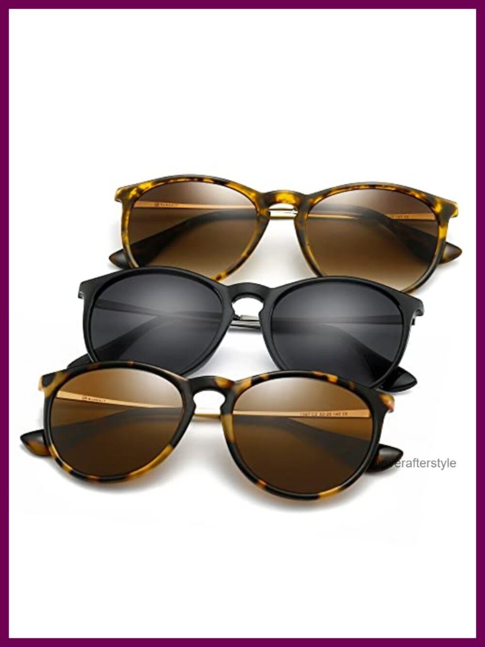 Premium Vintage Round Sunglasses Polarized UV400 Retro Classic